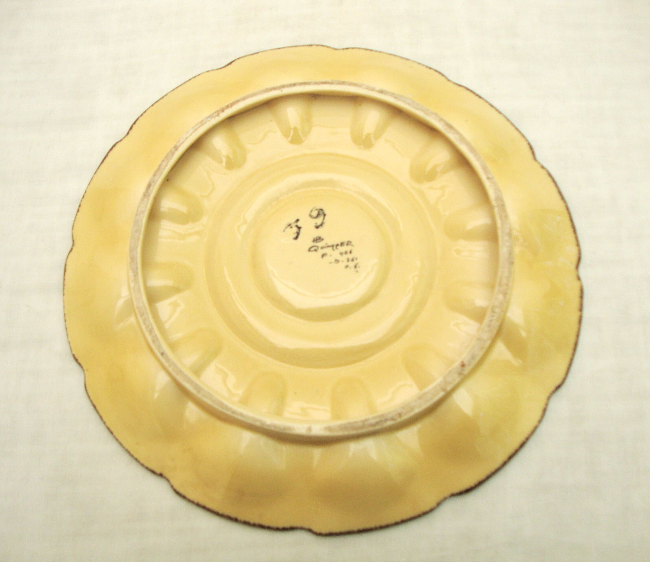 Oyster dish HB Henriot Quimper