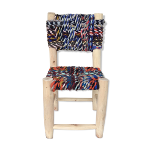 Chaise en tissus recyclés