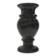 Vintage 1970s Italian Black Marble Vase – Natural Ochre Veining Accent