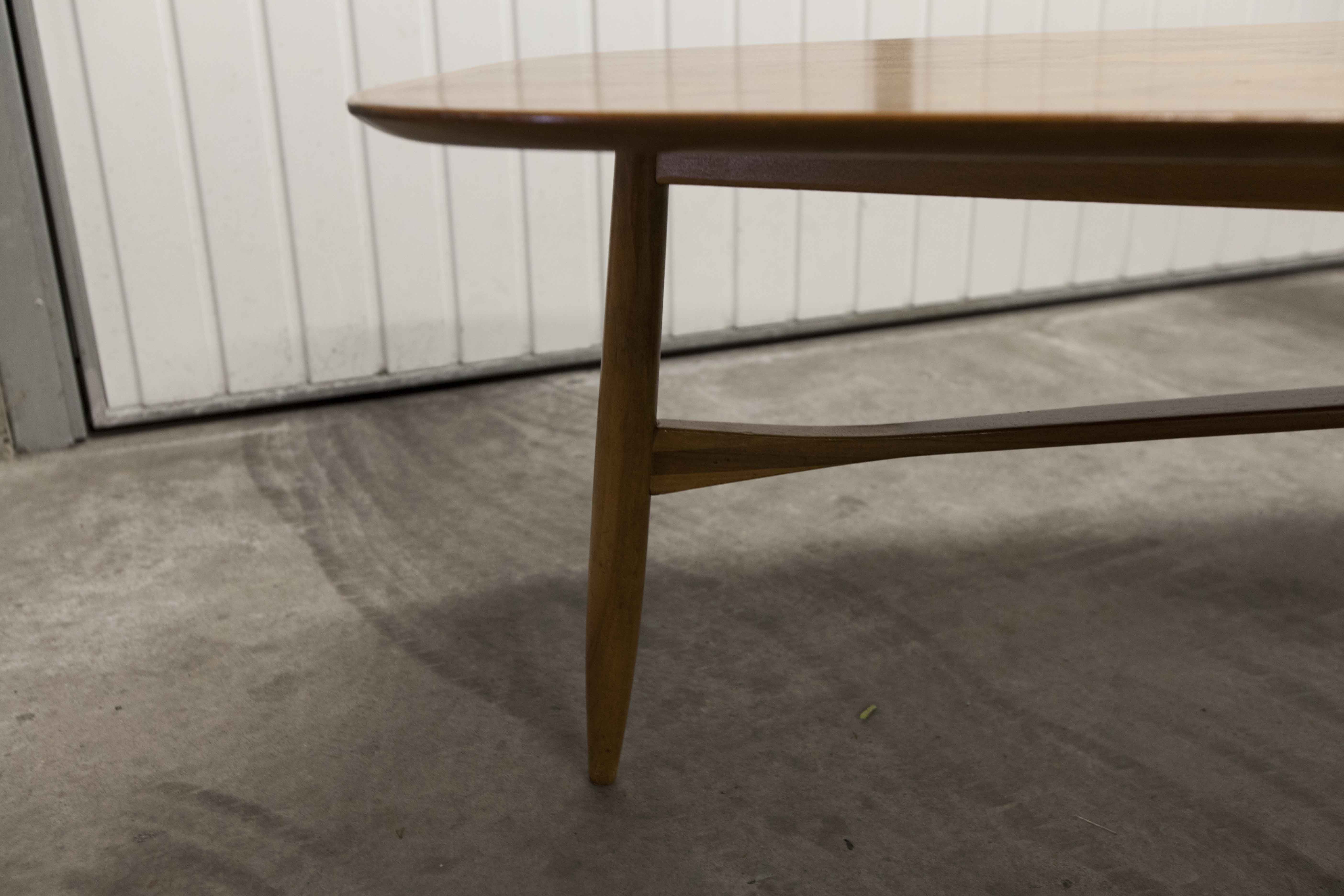 Coffee table XXL Scandinavian teak 178cm 1965