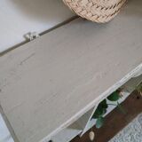 Old patinated wooden shelf