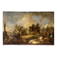 Napoleonic battle scene, oil on canvas, 19th century