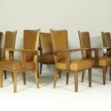 Armchairs by H. Wouda for H. Pander & Zn., 1920s, Set of 7