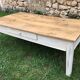 Old white wooden coffee table