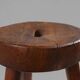 Rustic Wooden Stool with Handle, 1920s