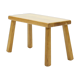 Solid oak brutalist side table or coffee table 1970s