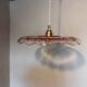 Vintage pink glass pendant light