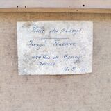 Oil on canvas still life Wild Flowers Géofournier