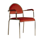 Hollywood Regency chair in Volterra 42, with armrests