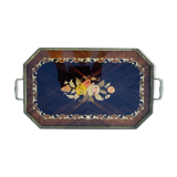 Branded platter and vintage brass