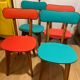 Set of 4 Vintage Compass Leg Chairs 70s