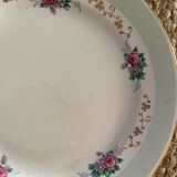 9 old dessert plates flowered in green.