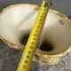 Large Glazed Ceramic Vase with Floral and Fat Lava Decor - Vallauris