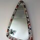 Mosaic and brass mirror, free form, Holland, 50s.