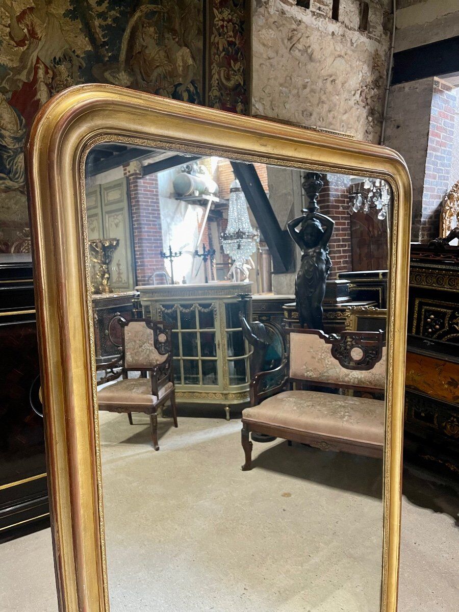 Fireplace mirror gilded wood louis philippe xix century 1m75 x 1m21