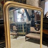 Fireplace mirror gilded wood louis philippe xix century 1m75 x 1m21