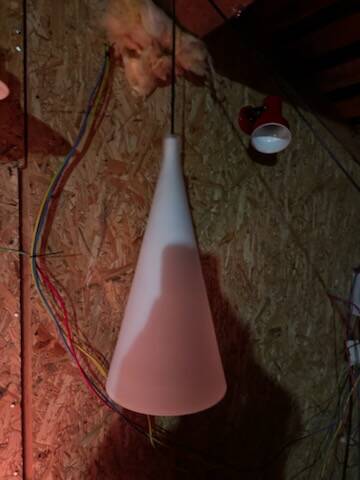Vintage conical pendant lamp