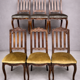 Set of 6 Regency chairs. Solid oak.
