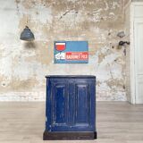 Commercial bank weathered wood panel.