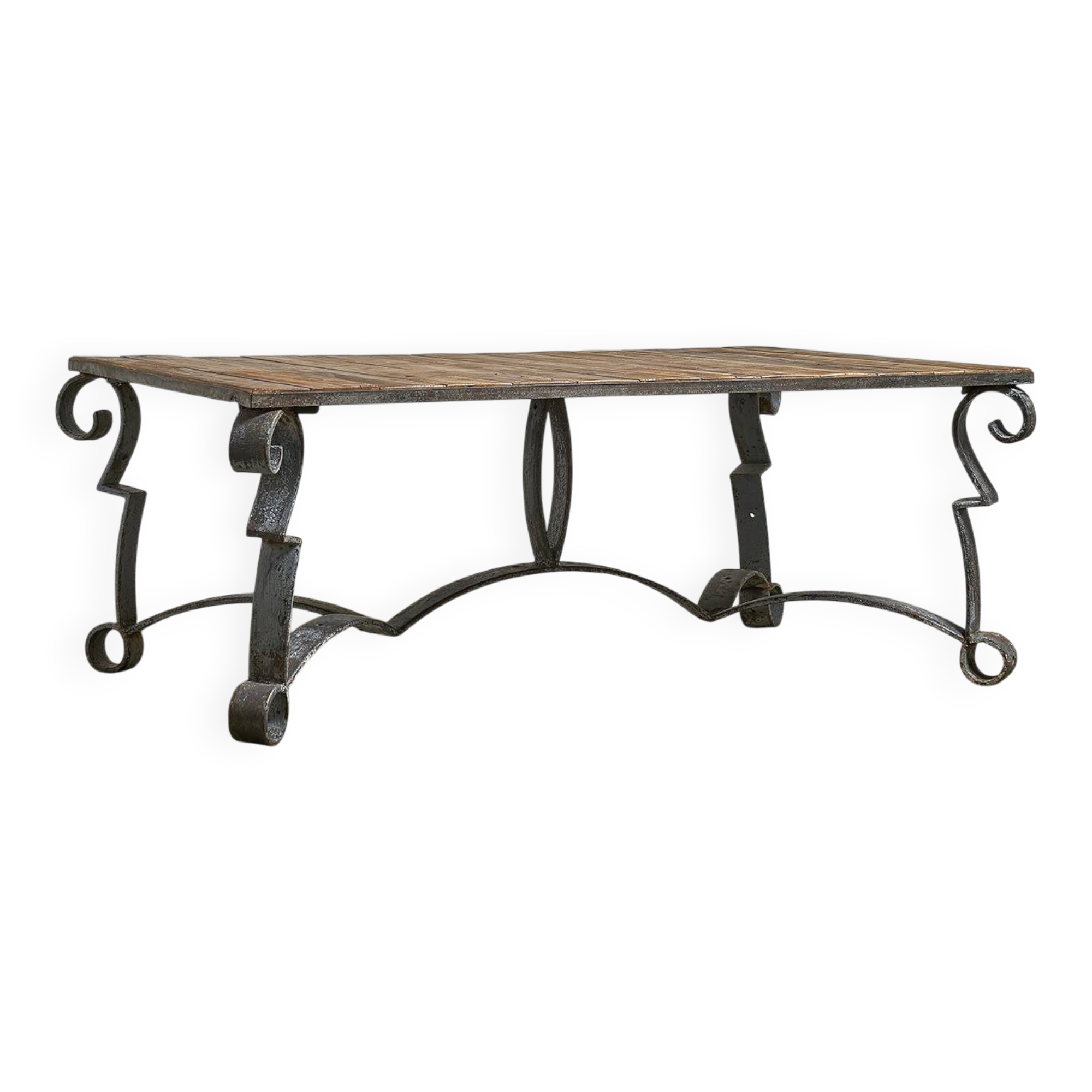 Exceptional garden table with scrollwork