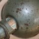JIELDE 2-arm green lamp, 1960s square foot