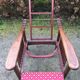 Vintage morris armchair in beech and fabric bordeaux napoleon iii