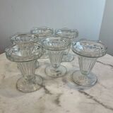 Set of 6 vintage French ice cream bowls