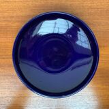 Dark blue pottery bowl from West Germany from the mid-century, 1960s.