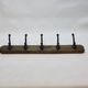 Coat Rack With 5 Hooks In Wood And Metal