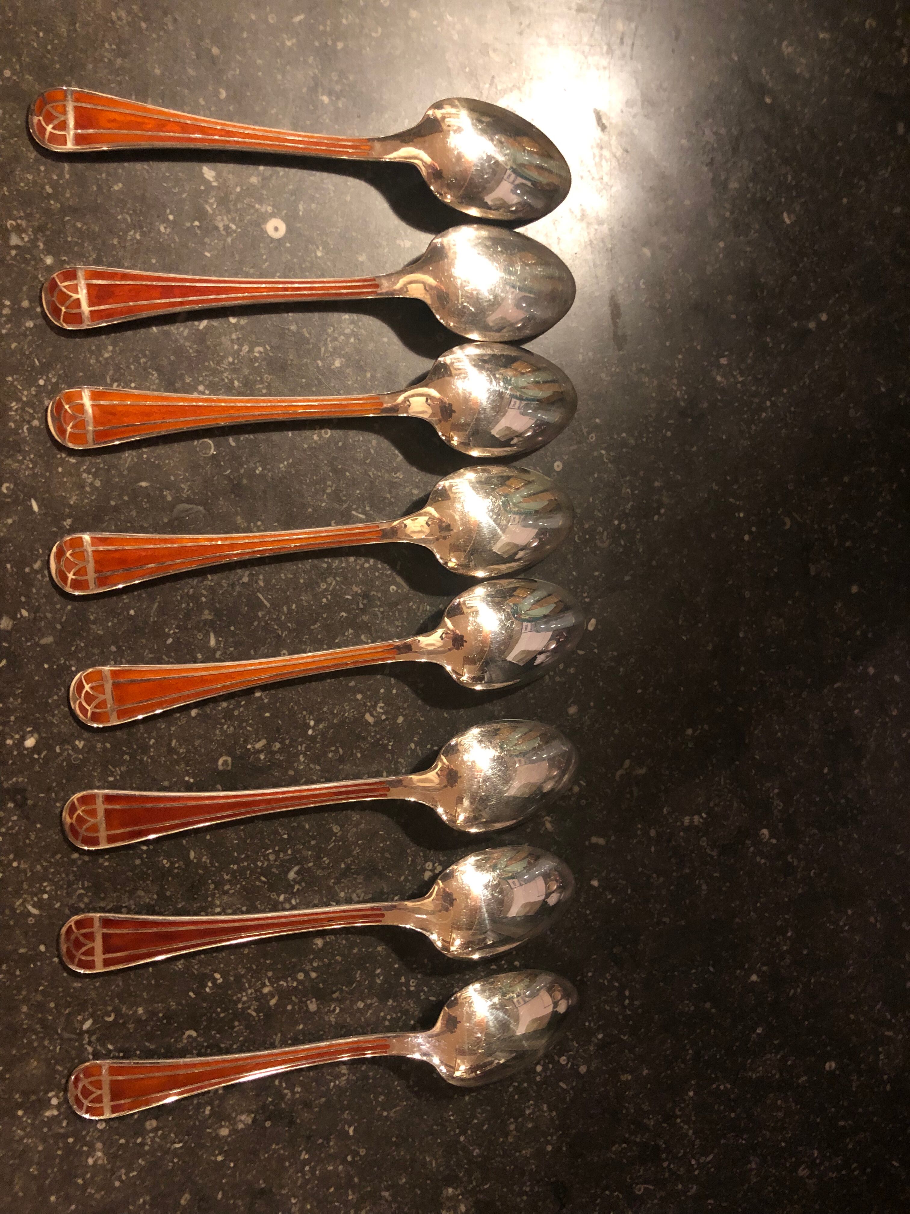 8 Christofle Talisman Dessert Spoons