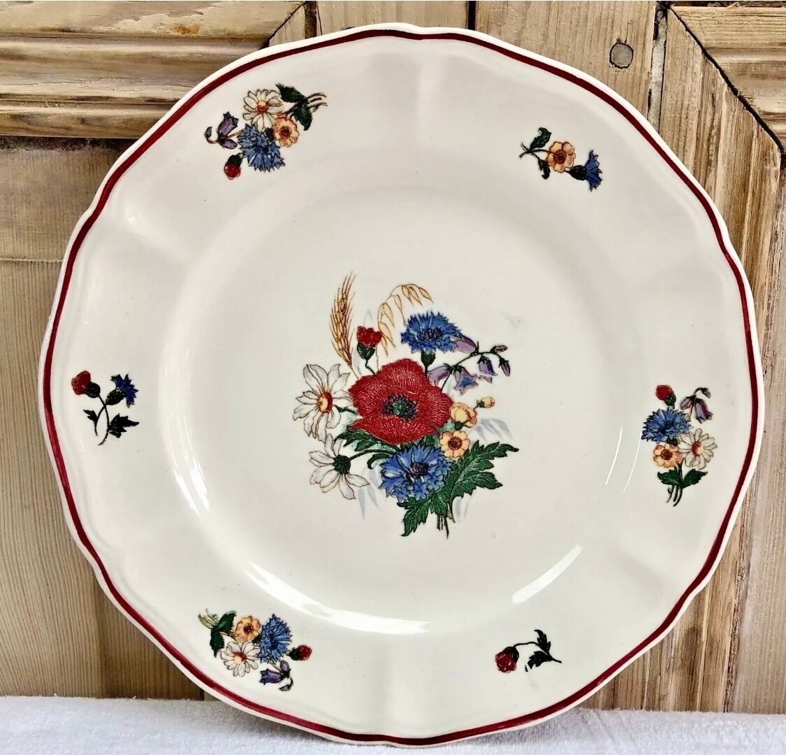 6 old dessert plates or dessert model Agreste Sarreguemines