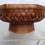 Cup / basket ikebana japan bamboo braided XXth