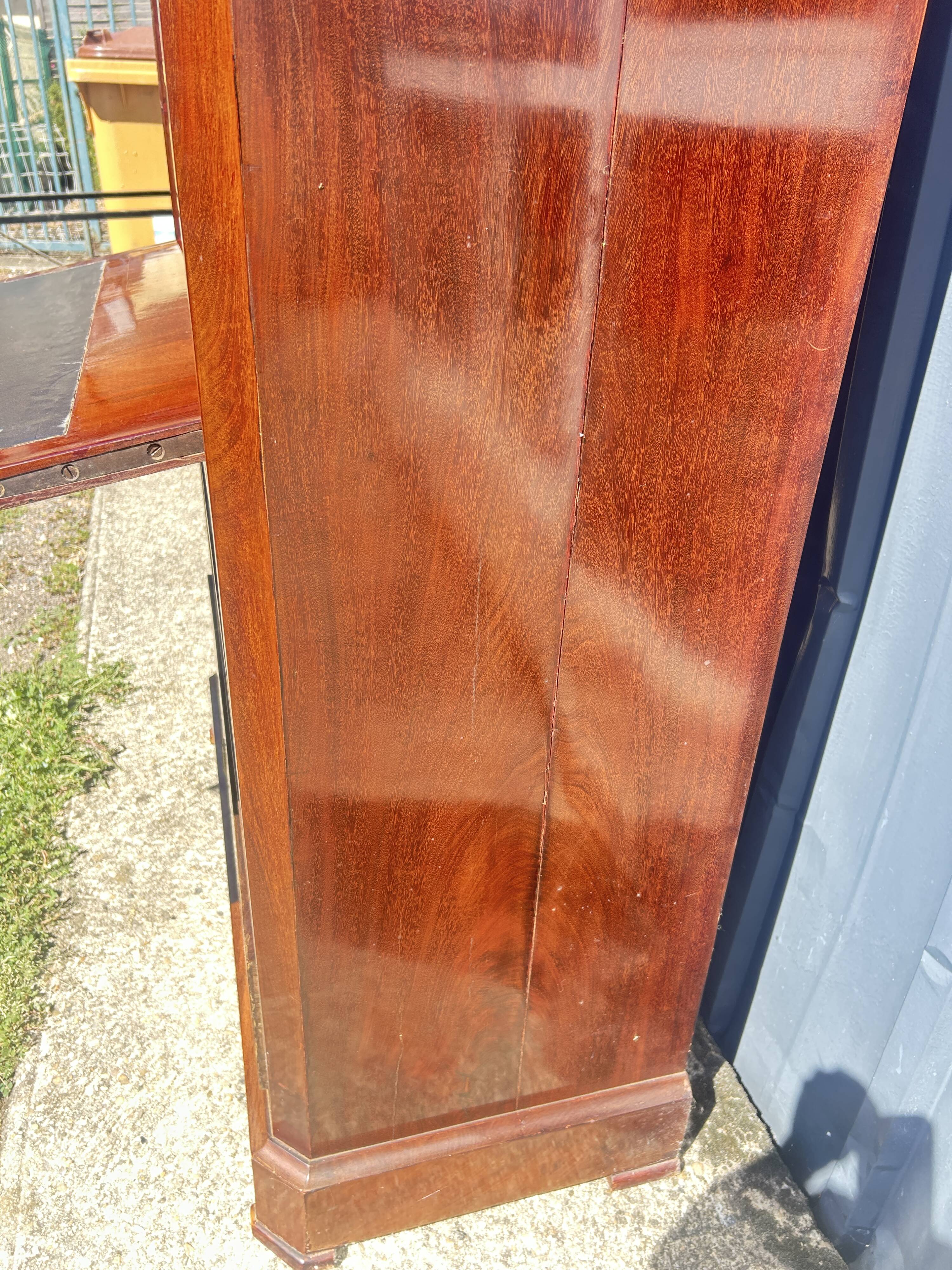 Mahogany drop-leaf secretary, Louis Philippe