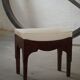 Early 20th-century mahogany vanity stool, made by a Danish cabinetmaker.