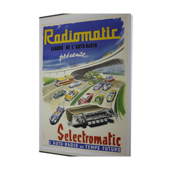 Poster autoradio Radiomatic usa, 1957