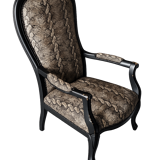 Voltaire Armchair Faux Snake