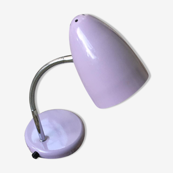 Lampe de bureau orientable en métal de couleur mauve