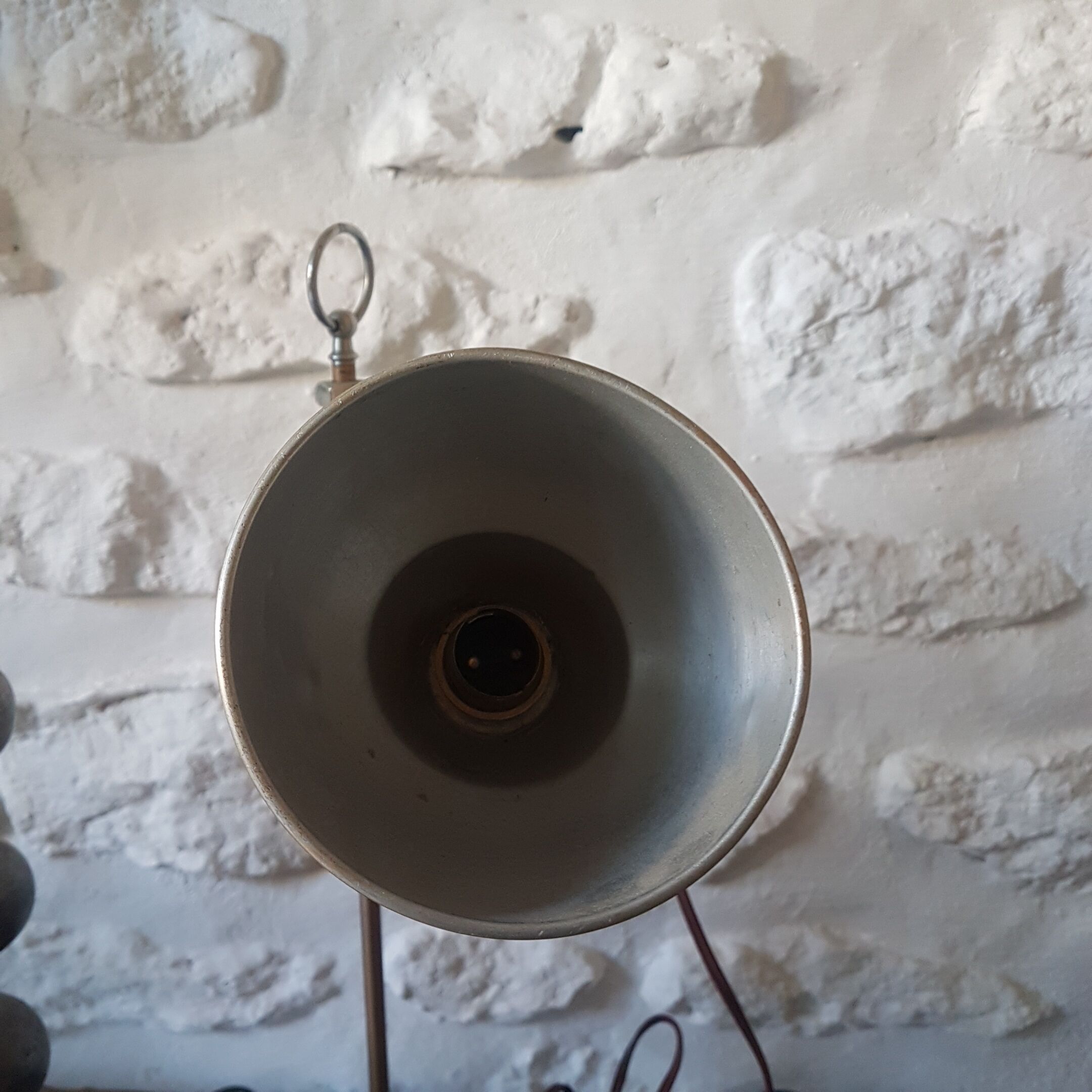 Old patinated articulated lamp