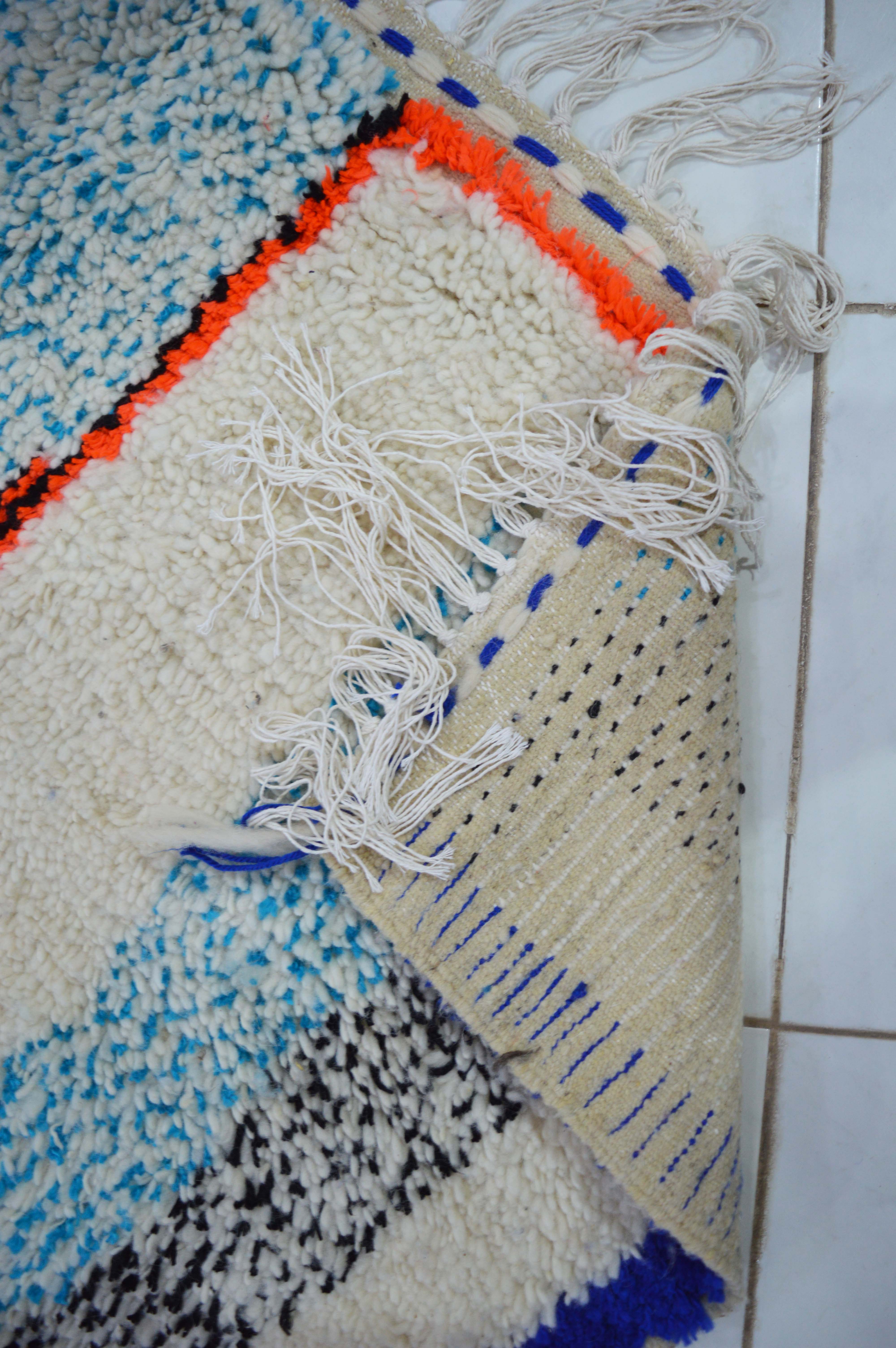 Neon Berber carpet handmade in Morocco 250 x 154 CM