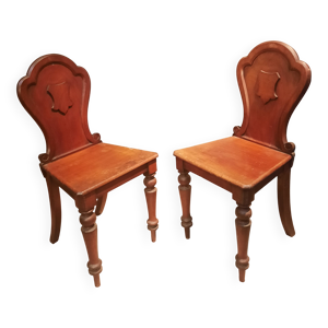 Paire de chaises escabelle