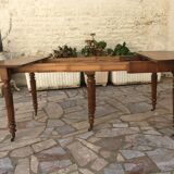 Round table 6 feet 3 solid walnut extensions