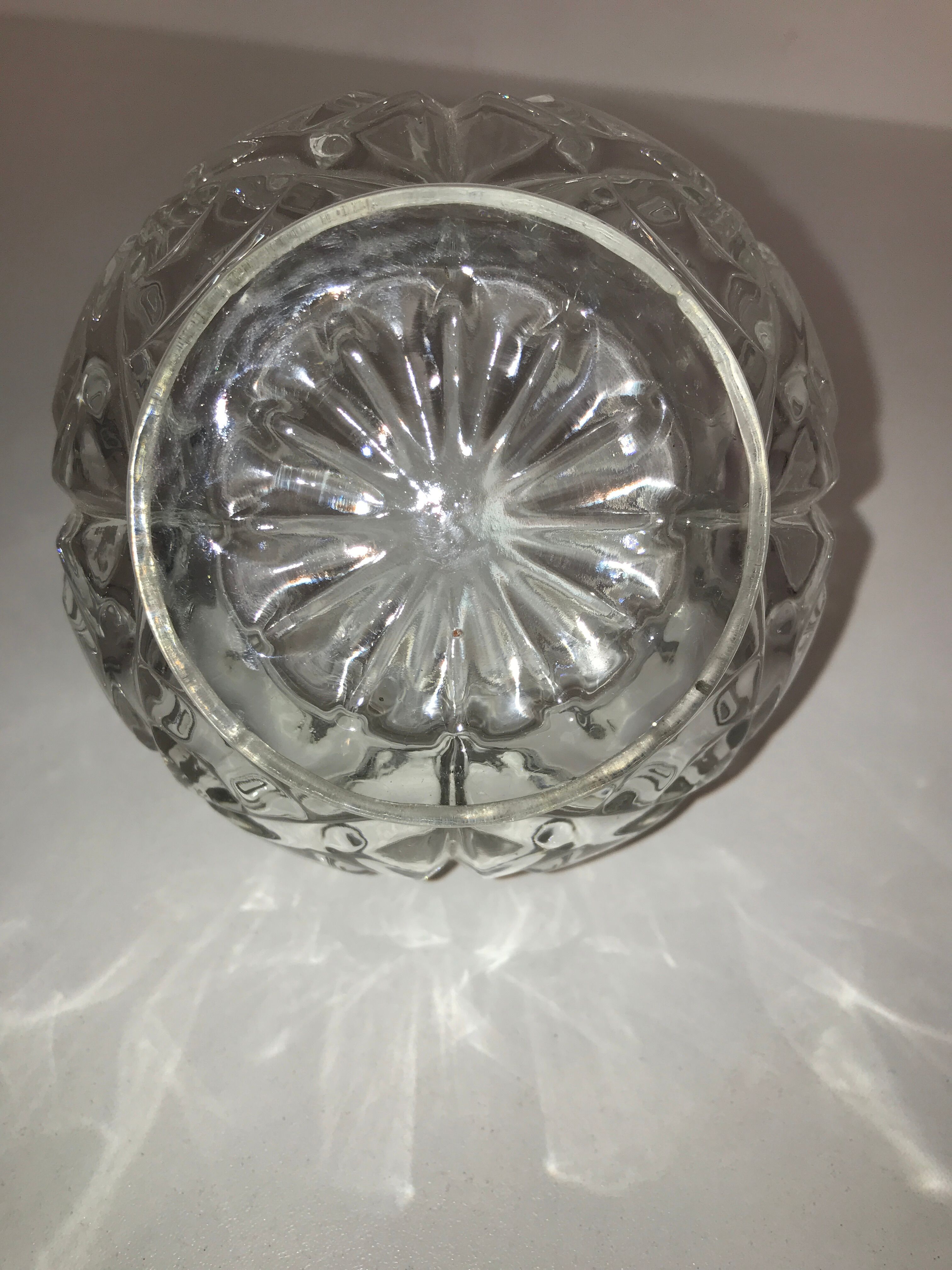 Structured glass sugar and chrome metal lid with built-in pliers