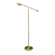 Vintage adjustable brass floor lamp with dimmer