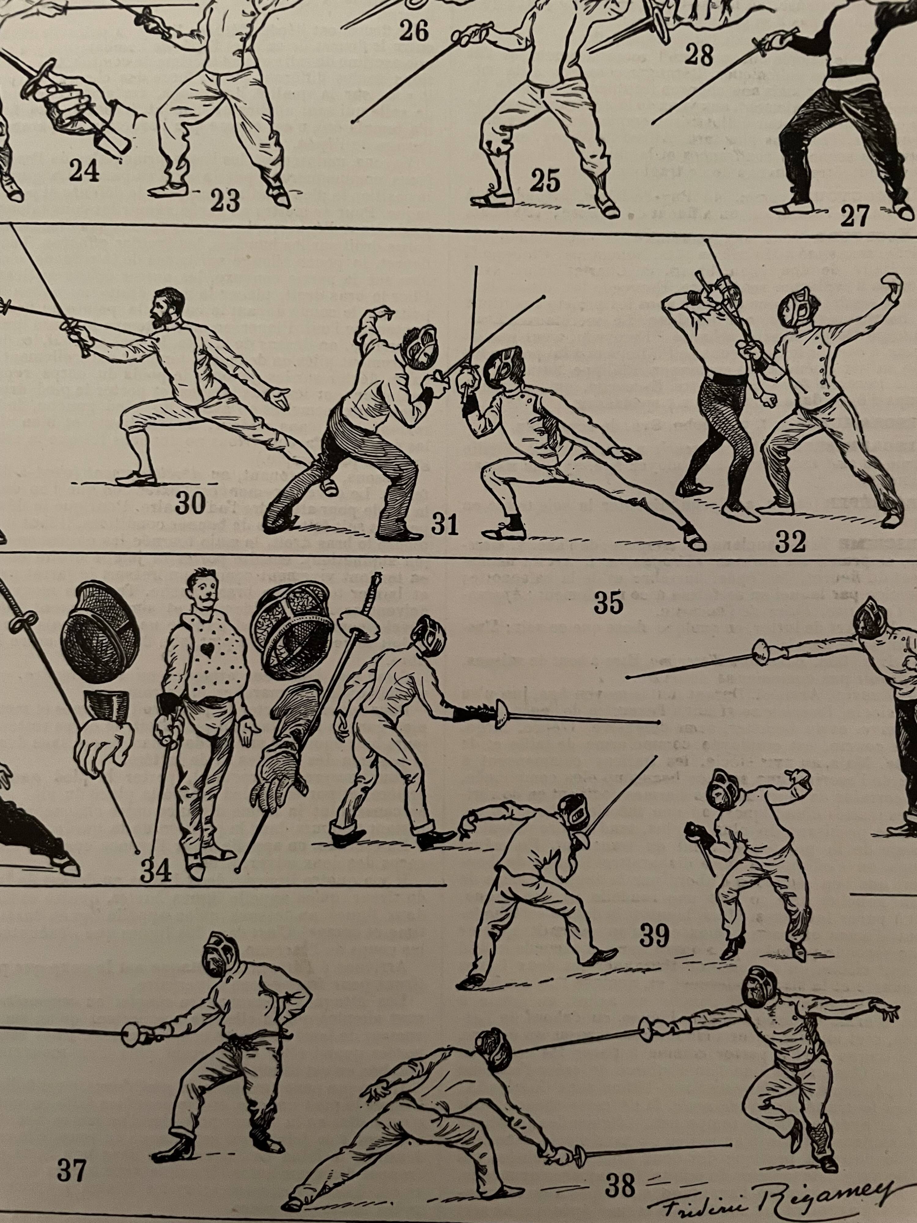 Lithograph engraving on fencing of 1897