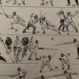 Lithograph engraving on fencing of 1897