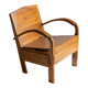 Asian armchair in upcycled wooden slats