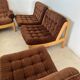 Old modular living room 7 armchairs and vintage Scandinavian design coffee table from the 60s