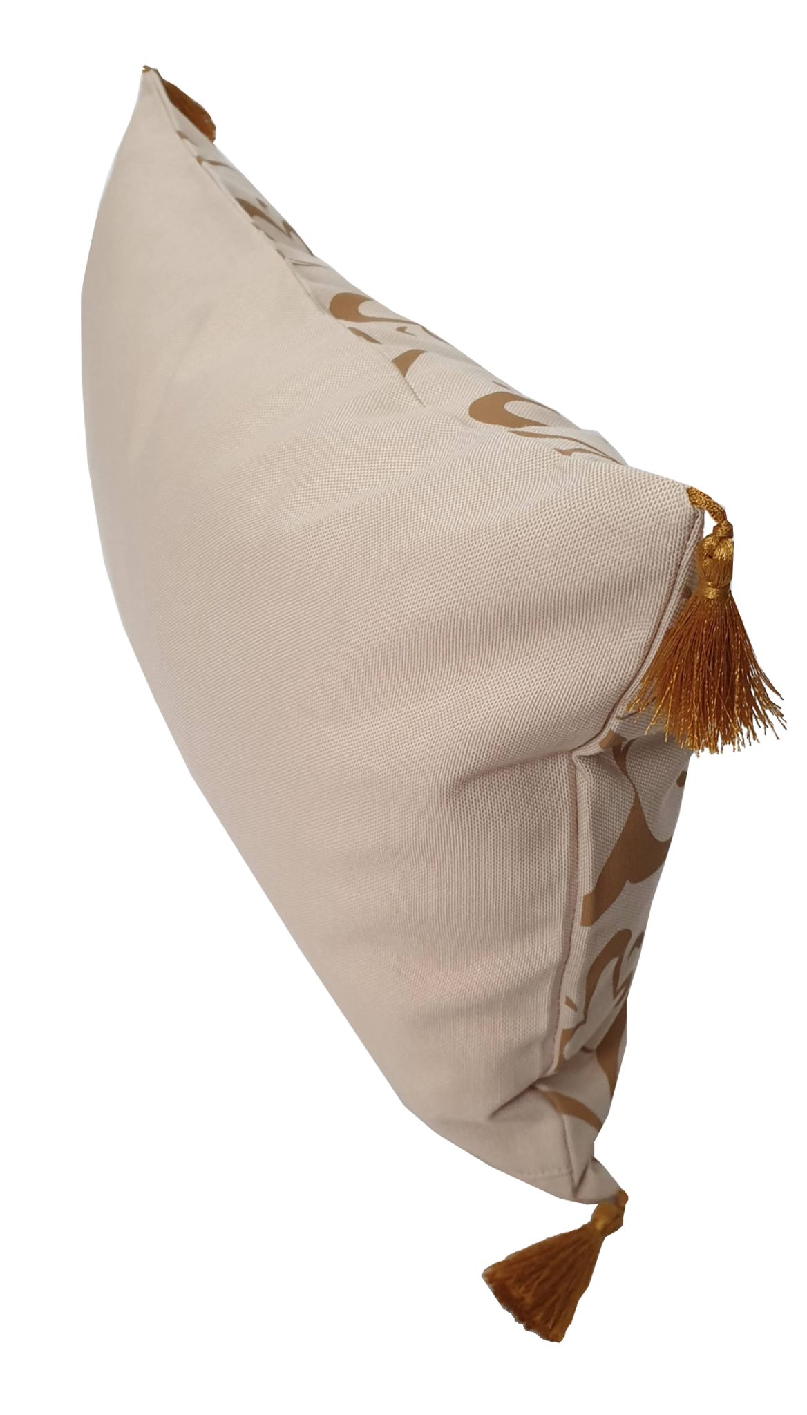 Housse de coussin ottoman beige / ocre havane - 30 x 50