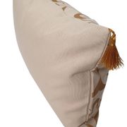 Housse de coussin ottoman beige / ocre havane - 30 x 50