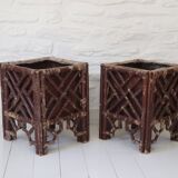 Pair of Bamboo Planters, Vivai Del Sud Style